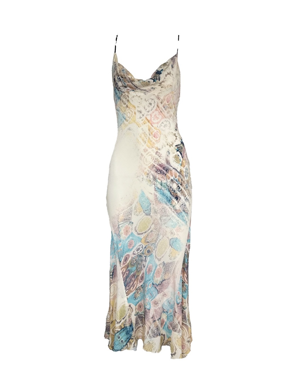 Roberto Cavalli 2002 silk midi dress
